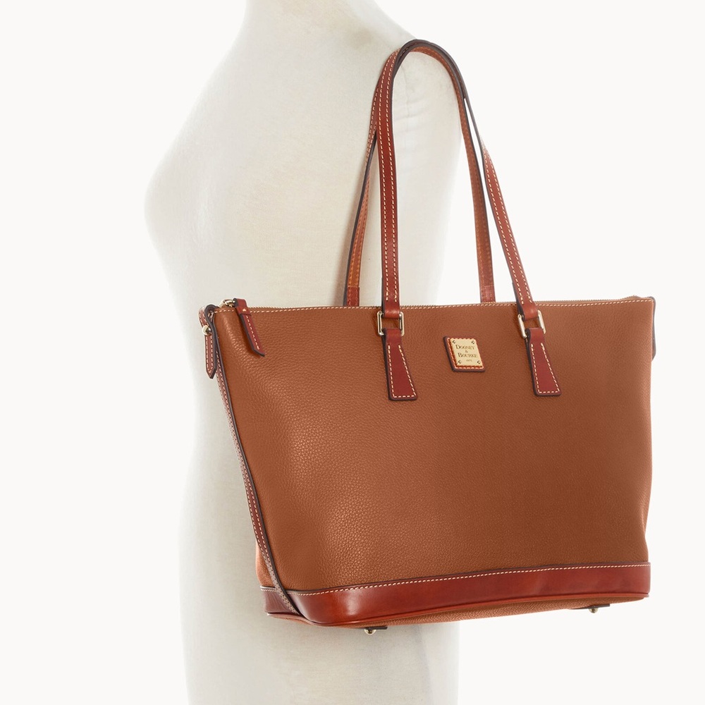 Dooney & Bourke Pebble grain Tote Camel casual Summer vacation outdoor classic